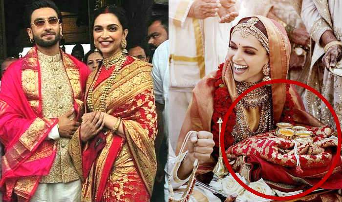 Taboola Ad Example 45872 - Deepika Padukone's Gorgeous Red Sabyasachi Banarasi Silk Saree Is Actually A Wedding Gift From Ranveer Singh's Parents