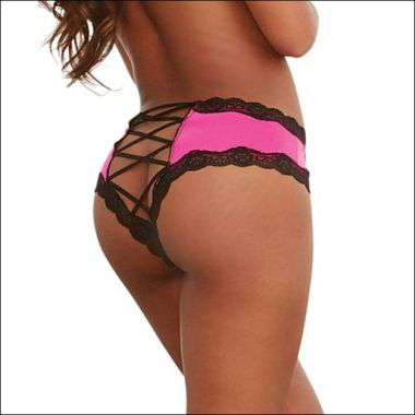 Yahoo Gemini Ad Example 32390 - Dreamgirl Criss Cross Lace Panty - Pink
