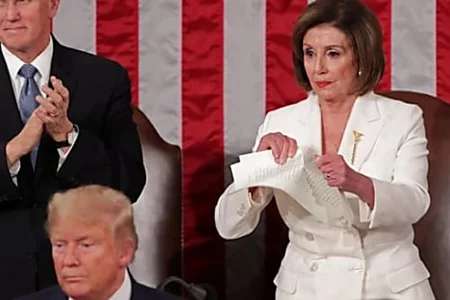 Outbrain Ad Example 33226 - Trump Snubs Nancy Pelosi, She Tears Up His Speech. Latest Viral Meme Wins Internet Over