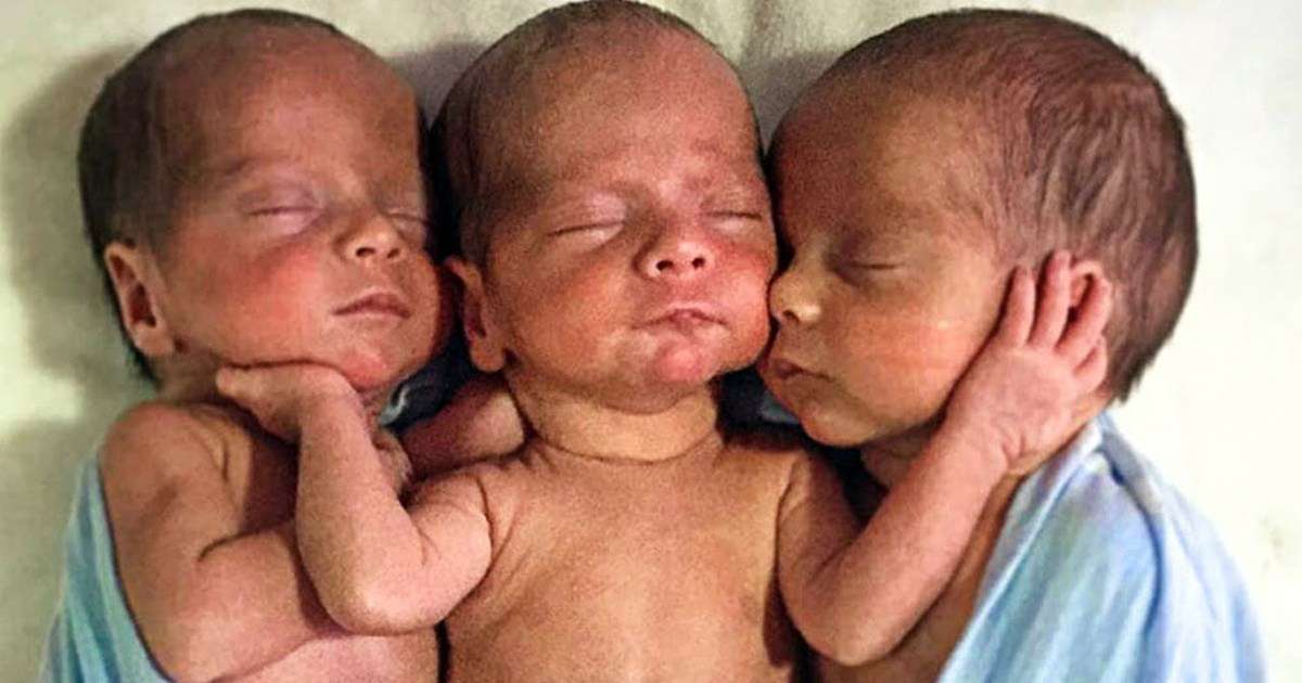 Mother Gives Birth To Triplets When The Doctor Sees Their Faces He