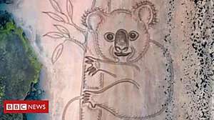 Outbrain Ad Example 32004 - Artist Draws 120m Koala On Australian Beach