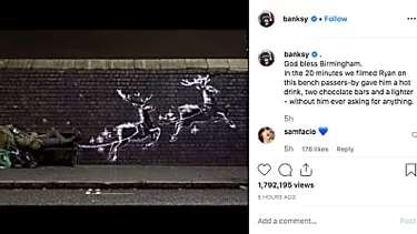 Outbrain Ad Example 46997 - Banksy Installs Work Calling Attention To Homelessness In England