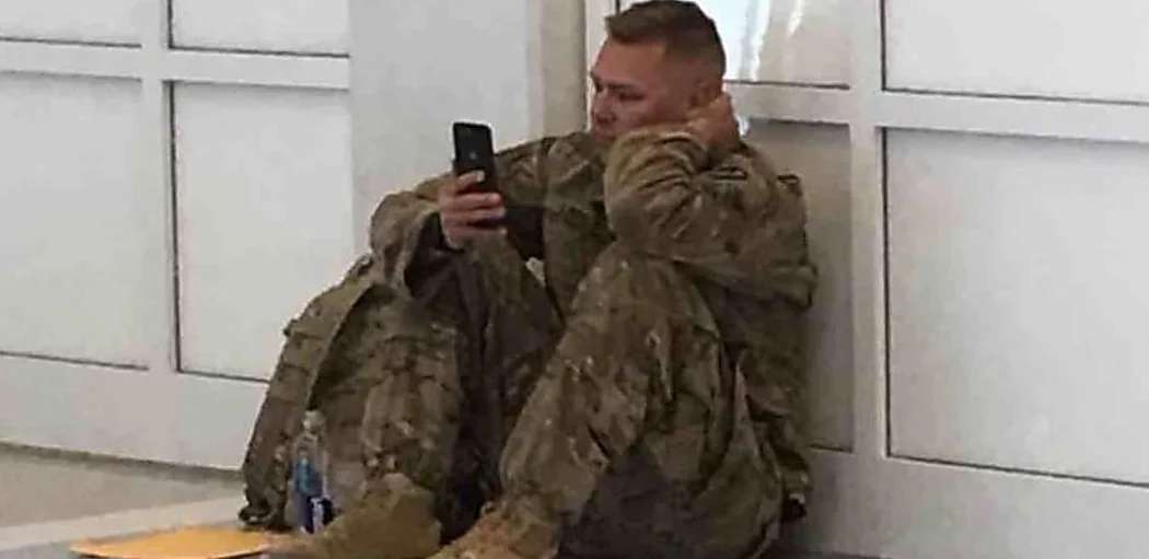 Outbrain Ad Example 47523 - [Pics] Airport Staff Spot A Crying Soldier, Then They Hear “Don’t Let Him Board The Flight!”
