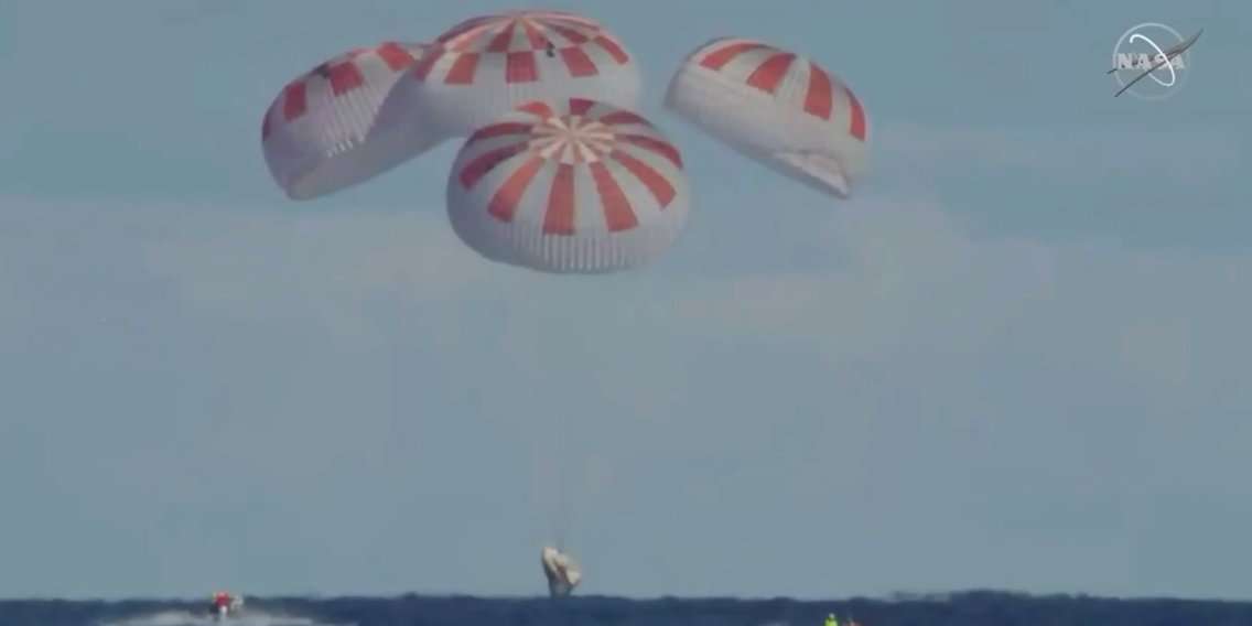 Taboola Ad Example 64602 - Watch The SpaceX Crew Dragon Capsule Land Back On Earth For The First Time