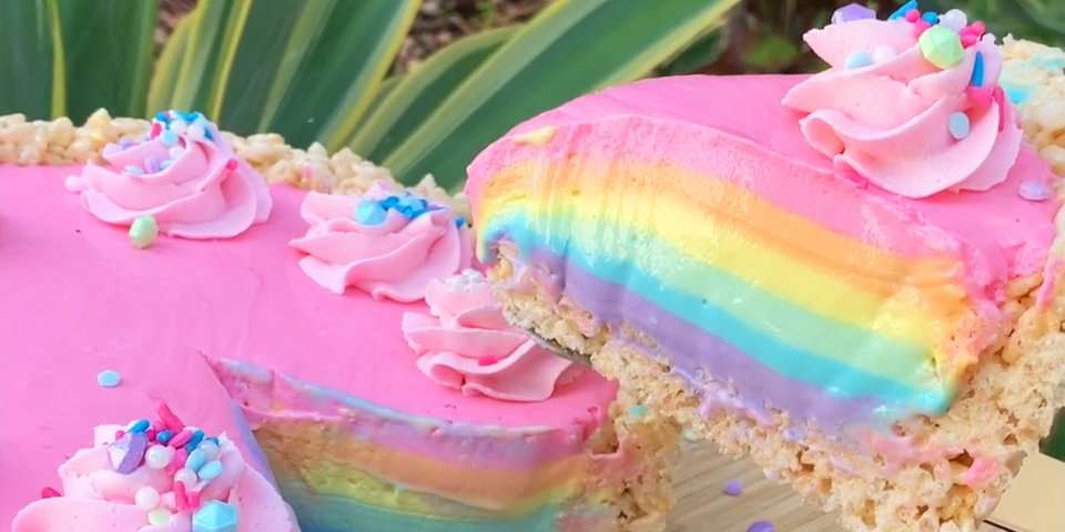 Taboola Ad Example 54461 - Watch How To Make An Easy, No-bake Rainbow Cheesecake