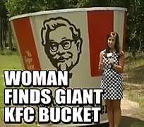 Outbrain Ad Example 52338 - BAT BOY: GOING MUTANT WOMAN FINDS GIANT KFC BUCKET!